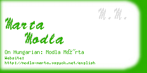 marta modla business card